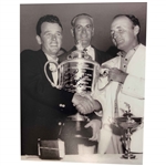 Jack Burke Jr. Signed Photograph with Wanamaker Trophy JSA ALOA