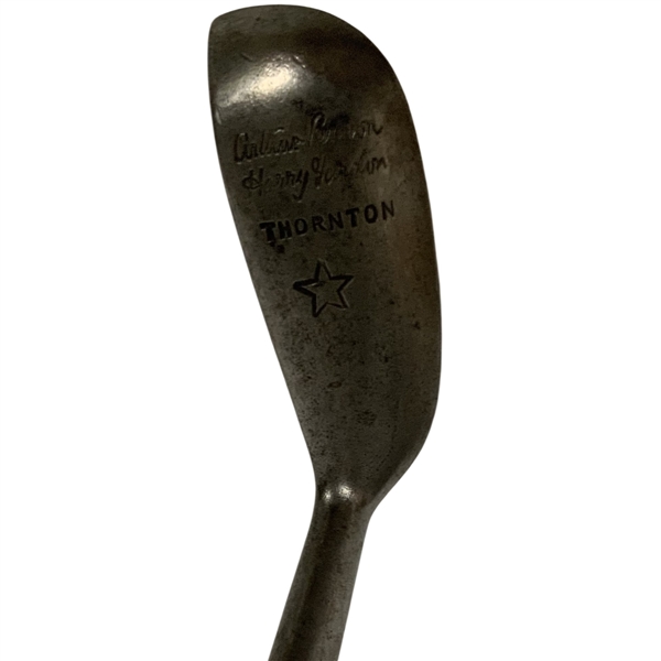 Antique Harry Vardon Signature Model Hickory Shaft Putter by William Gibson for Thornton and Co