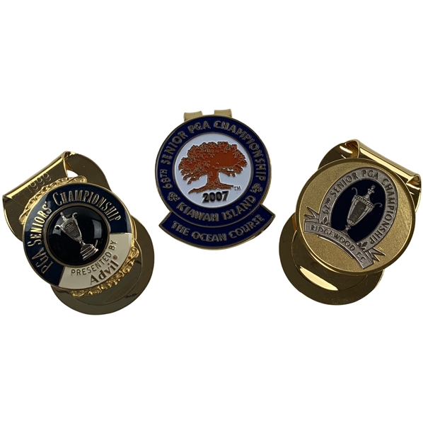 Trio of Senior PGA Championship Gold-Toned Money Clips