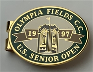 A Trio of U.S. Senior Open Gold-Tone Money Clips, 1996-2001