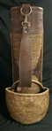 Vintage Woven Wicker and Leather Golf Bag