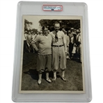 1928 Bobby Jones & Phil Perkins Walker Cup Type I Original News Service Photograph PSA Authentic
