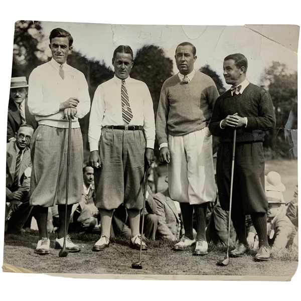 1928 Bobby Jones Original Wire Photo with Walter Hagen, Gene Sarazen, and Johnny Farrell