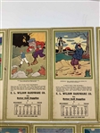 Group of 11 1928-29 Golf Lesson Calendar Advertising Cards w/ Gene Sarazen