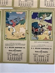 Group of 11 1928-29 Golf Lesson Calendar Advertising Cards w/ Gene Sarazen