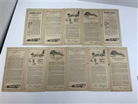 Group of 11 1928-29 Golf Lesson Calendar Advertising Cards w/ Gene Sarazen