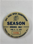1959 US Open Championship Winged Foot Seasons Ground Badge & Program - Nicklaus Amateur