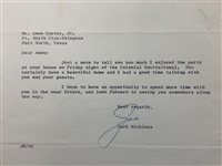 Jack Nicklaus Signed Letter on His Business Letterhead JSA ALOA