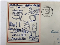 1933 Augusta National Opening Bobbys Course First Day Cover