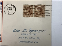 1933 Augusta National Opening Bobbys Course First Day Cover