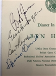 Ben Hogan, Bobby Jones, Gene Sarazen & Francis Ouimet Signed 1953 USGA Ben Hogan Dinner Program JSA ALOA