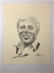 Tom Shaw, Doug Sanders, and Bob Murphy Signed William Van Zandt Offset Lithographs JSA ALOA