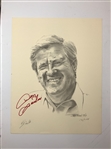 Tom Shaw, Doug Sanders, and Bob Murphy Signed William Van Zandt Offset Lithographs JSA ALOA