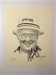 Tom Shaw, Doug Sanders, and Bob Murphy Signed William Van Zandt Offset Lithographs JSA ALOA