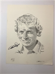 Bernhard Langer and Gary Player Signed William Van Zandt Limited Edition Golf Portraits JSA ALOA
