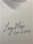 Larry Nelson & Larry Mize Signed William Van Zandt Limited Edition Golf Portraits JSA ALOA