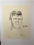 Crenshaw, Sutton & Wadkins Signed William Van Zandt Limited Edition Golf Portraits JSA ALOA