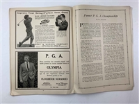 1925 PGA Championship at Olympia Fields Program - Walter Hagen Win - Only Known Publicly Offered Example!
