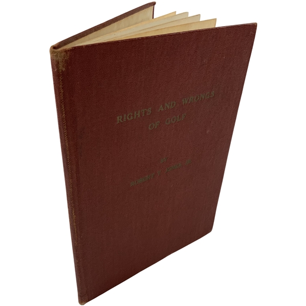 1935 Red Hard Cover "Rights and Wrongs of Golf" by Bobby Jones
