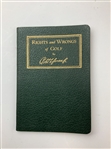 1935 'Rights and Wrongs of Golf' by Bobby Jones AG Spalding & Bros Green Cover Booklet