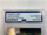 2001 Upper Deck Tiger Woods Tiger's Tales Card TT17 PSA/DNA Authentic Auto