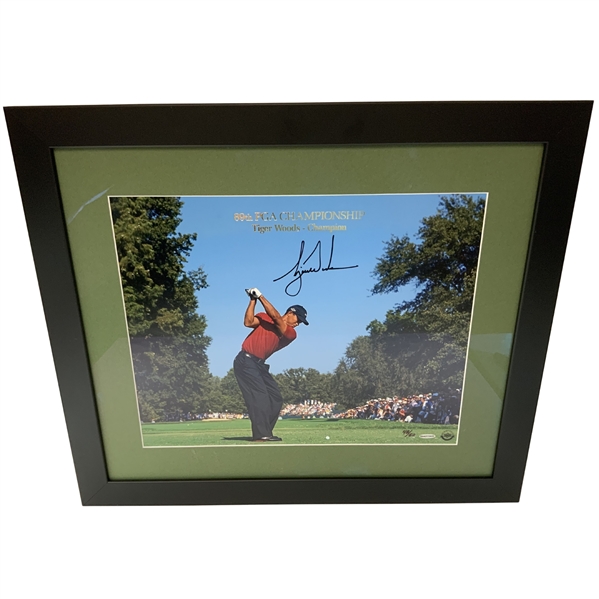 Tiger Woods Signed 89th PGA Championship Photograph Upper Deck Authenticated Limited Edition 48/50