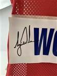 Tiger Woods Signed 1997-2002 Open Championship Red Caddie Bib on 'WOODS' Nameplate JSA ALOA