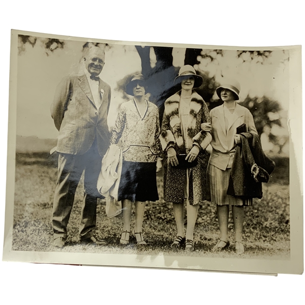 Underwood and Underwood Vintage Silver Gelatin Press Photograph of Bobby Jones Family, 1927