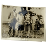 Underwood and Underwood Vintage Silver Gelatin Press Photograph of Bobby Jones Family, 1927