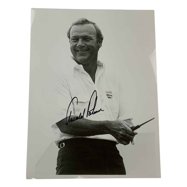 Arnold Palmer Signed B&W Photo JSA ALOA