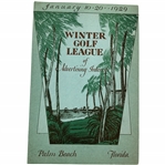 1929 Winter Golf League of Advertising Interests Palm Beach Program and Railroad Breakfast Menu