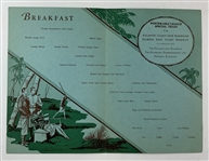 1929 Winter Golf League of Advertising Interests Palm Beach Program and Railroad Breakfast Menu