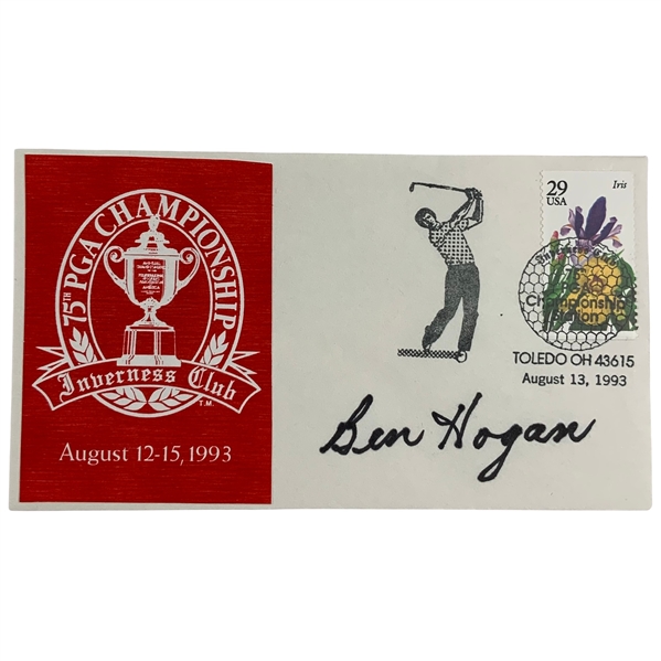 Ben Hogan Signed 1993 PGA Championship Cachet JSA ALOA