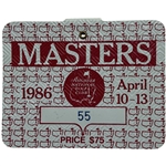 1986 Masters Tournament SERIES Badge Low #55 - Jack Nicklaus Winner