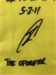Robert J. O'Neill Signed 2001 Masters Tournament Pin Flag with Osama Bin Laden Inscription PSA #3C10984