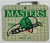 Two Bernhard Langer Signed Masters Tournament Badges 1985 and 1993 JSA ALOA
