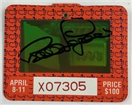 Two Bernhard Langer Signed Masters Tournament Badges 1985 and 1993 JSA ALOA