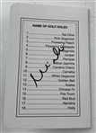 Mike Weir Signed 2003 Masters Tournament SERIES Badge & Augusta National Scorecard JSA ALOA
