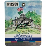 Patrick Reed Signed 2018 Masters Tournament SERIES Badge #R12769 JSA ALOA