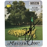 Zach Johnson Signed 2007 Masters Tournament SERIES Badge #Q05339 JSA ALOA
