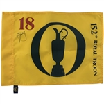 Xander Schauffele Signed 2024 The Open at Royal Troon Yellow Screen Flag JSA ALOA