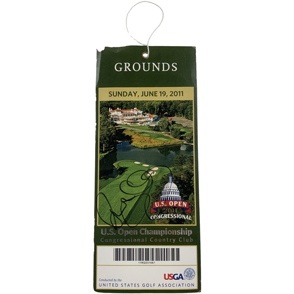 Rory McIlroy Signed 2011 US Open at Congressional Final Rd Sunday Ticket - 1st Major JSA ALOA