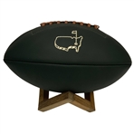 Masters Tournament Green Leather Football with Wood Stand in Bag