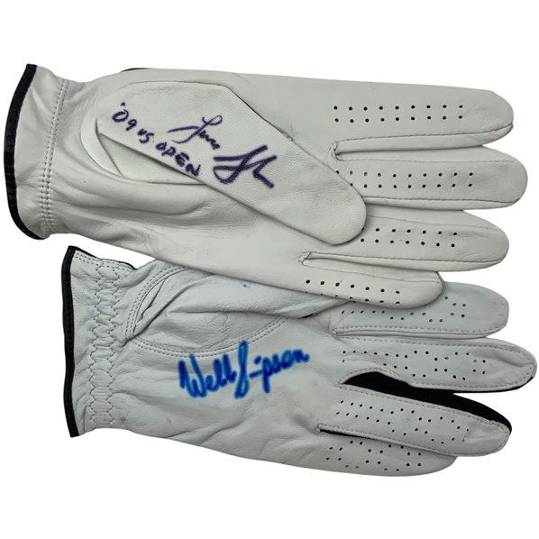 Lucas Glover & Webb Simpson Signed Gloves JSA ALOA