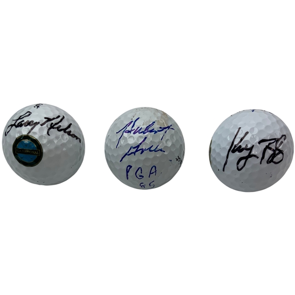Nelson, Green & Bradley Signed Golf Balls JSA ALOA