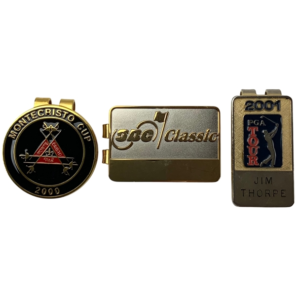 (3) Jim Thorpe Contestant Money Clips