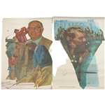 Palmer & Nelson Signed Lincoln-Mercury Sports Panel Promotional Golf Posters