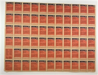 1982 Donruss PGA Tour Golf Stars Uncut Production Sheet 66 Cards Fred Couples Rookie Jack Nicklaus