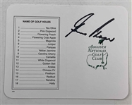 Langer, Player, Faldo & Couples Signed Augusta National Scorecards JSA ALOA