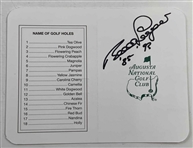 Langer, Player, Faldo & Couples Signed Augusta National Scorecards JSA ALOA